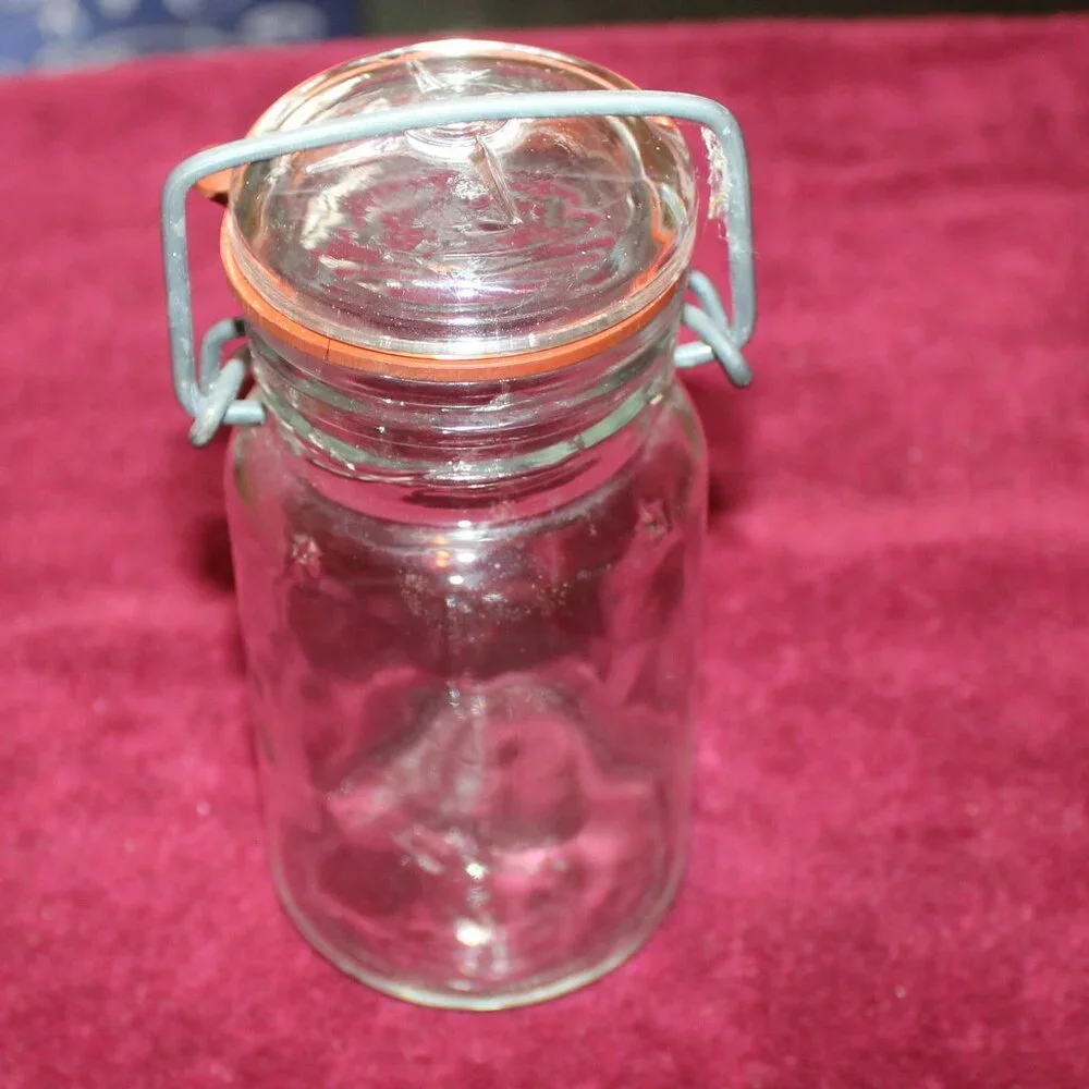 Vintage K 1877 1 Wire Bail Jar - 5 1/2